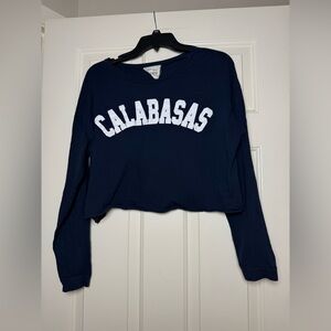 French Pastry Calabasas Cropped Long Sleeve Tee